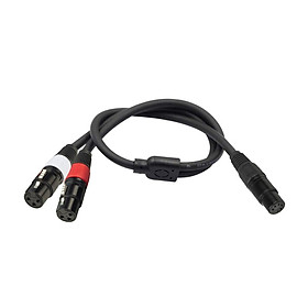 XLR 5-Pin Female To Dual 2 XLR 3-Pin Female​ Audio Cable Cord XLR Plug
