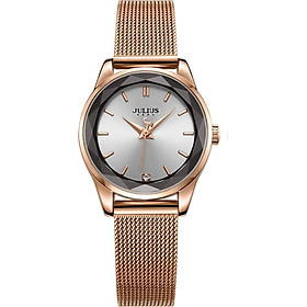 Đồng hồ nữ julius hàn quốc ja-1040b dây thép
