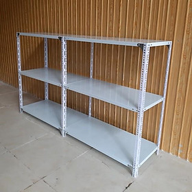 Mua Kệ sắt v lỗ để đồ Màu Trắng 3 tầng Cao 1m x Rộng 0 3m x Dài ( 0 8m - 1m - 1 2m