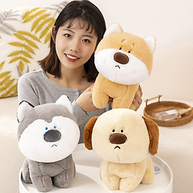 Gấu bông chó Shiba đầu tròn, chó Husky ngố siêu cưng cute cho bé yêu (20cm) hàng xịn cao cấp an toàn cho trẻ nhỏ