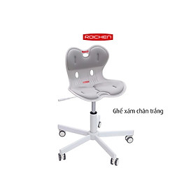 Mua Ghế chỉnh dáng ngồi đúng có chân xoay Roichen - WOW Hàn Quốc Ghế xám chân trắng