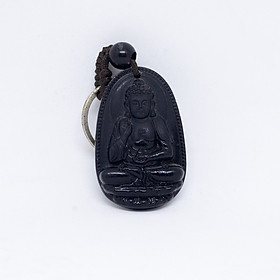 Móc chìa khóa trang trí hình Phật bằng đá màu đen với nhiều lựa chọn kiểu dáng