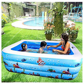 Mua Bể Bơi Bơm Hơi Hình Chữ Nhật Họa Tiết Ngộ Nghĩnh BB03 Đáy Chống Trượt An Toàn Cho Bé Yêu
