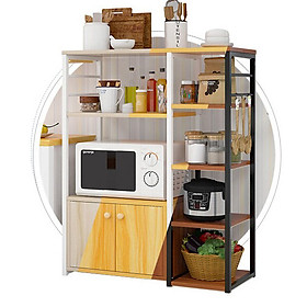 Giá để lò vi sóng 170-3 loại mặt gỗ lõi xanh phủ melamine chống nước, khung thép sơn tĩnh điện chống bong tróc, hàng được sản xuất tại Việt Nam