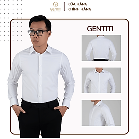 Áo sơ mi nam dài tay màu trắng không túi GENTITI by Thái Tuấn - 1C803HAKT101