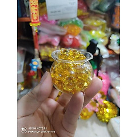 Hũ thỏi vàng như ý thủy tinh siêu xinh 5cm