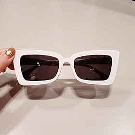 Kính râm Mắt vuông phong cách retro cá tính (TRẮNG) + tặng tuavit Kính xinh đa năng
