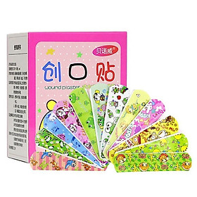 Mua HỘP 100 MIẾNG  BĂNG CÁ NHÂN TRẺ EM ( CÓ HÌNH NGỘ NGHĨNH)/ băng gâu nhiều hình/băng gạc ngộ nghĩnh
