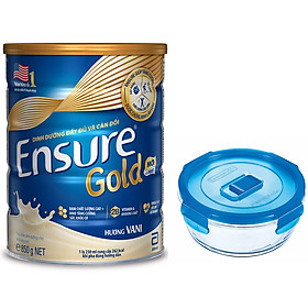Sữa Ensure Vani 850g - Tặng 1 Thố Chịu Nhiệt Cao Cấp