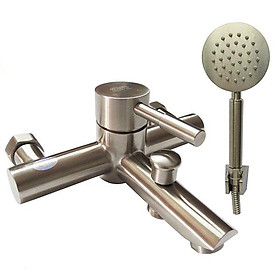 Bộ vòi sen nóng lạnh Inox SUS 304 Eurolife EL-1201 (Trắng vàng)