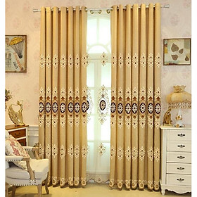 RÈM CỬA THÊU CHỈ NỔI PHONG CÁCH CHÂU ÂU SIZE 2M NGANG X 2.7M CAO