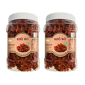 1KG - COMBO 2 HŨ THỊT KHÔ BÒ DẠNG SỢI TÂN LỘC PHÁT - DÙNG TRỘN GỎI