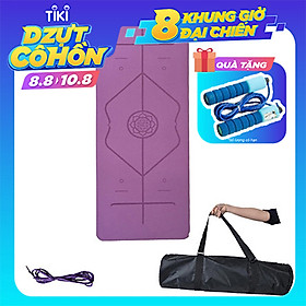 Thảm Tập Yoga,Thảm Tập Gym Định Tuyến 8mm 1 Lớp ECo Chính Hãng Đại Nam Sport + Kèm Túi Và Dây Buộc Thảm