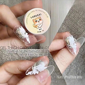 Gel Thạch Cao Lỳ Mịn Cún Con LUOKEXI W01 8g Chuyên Vẽ Nặn Đắp Hoa, Bướm Nổi 3D Làm Nail, Gel Siêu Mịn Hơ Đèn Khô Ngay
