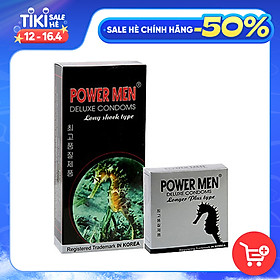 Bao cao su Powermen Gân Gai Tăng khoái cảm - Kéo dài thời gian - Hàng Chính Hãng - bộ 15 BCS