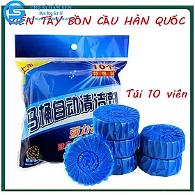 Mua Viên khử mùi tẩy bồn cầu toilet sạch bóng (1 bịch 10 viên)  sáp chống ố vàng mùi hôi  diệt sạch vi khuẩn gây hại