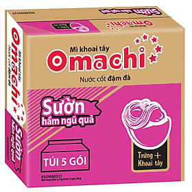 Hình ảnh Thùng 30 Gói Mì Omachi Sườn Hầm Ngũ Quả 80gram