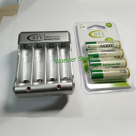 Mua Bộ sạc pin tiểu đa năng AA/AAA Standard Charger Tặng kèm 4 pin AA 3000mAh