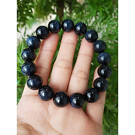 Vòng tay đá mắt hổ xanh đen, đồng trục 