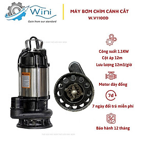 Mua Máy bơm chìm nước thải cắt rác 1.1Kw (1.5HP) Thân inox 304 Wini W.V1100D - Bảo hành 1 năm