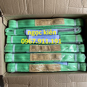 Mua dây cáp vải cẩu hàng 2 tấn 8 mét cáp cẩu hàng 2 tấn Dây cáp vải cẩu hàng 2 Tấn - bản 50mm - Hệ số 5:1