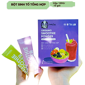 Bột sinh tố tổng hợp Dalahouse/organic smoothie powder hộp 100gr (10 gói) - Bữa ăn xanh tiện lợi giàu chất sơ probiotic