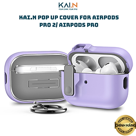 Ốp Case bảo vệ Kai.N Pop Up Cover có khoá cho Airpods Pro 2/ Airpods Pro, kèm móc treo_ Hàng Chính Hãng