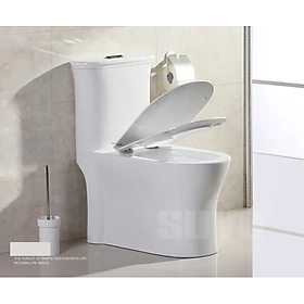 Mua FREESHIP Bồn Cầu Cao Cấp Yamato 804 Men Nung 3 Lớp Ở Nhiệt Độ 1280 Độ Xả Nước Xoáy Mạnh Nắp Hơi Rơi Êm