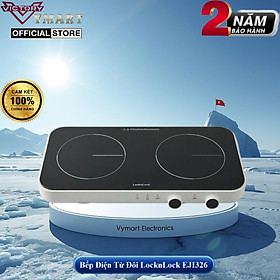 Mua Bếp Điện Từ Đôi LocknLock EJI326WHT - Nhỏ Gọn  Mặt Kính  Khóa An Toàn  Hẹn Giờ - Hàng chính hãng