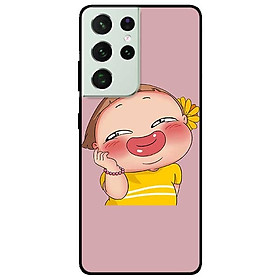 Ốp lưng dành cho Samsung Galaxy S21 Ultra mẫu Quỳnh Áo Vàng