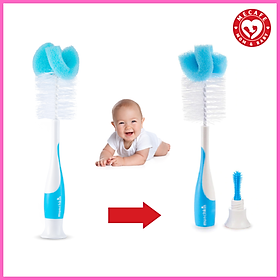 Cọ rửa bình sữa siêu bền Munchkin tự đứng tặng 2 zipper 12cm