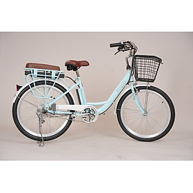 Xe đạp điện cho học sinh nữ Wiibike Mira Pro 36V Xe đạp Trợ lực điện dáng xe mini Nhật công suất 350W tốc độ tối đa 35Km/h an toàn cho học sinh, người già