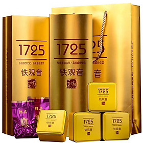 Trà thiết quan âm 1725 set 6 hộp thiếc đóng thành từng gói nhỏ