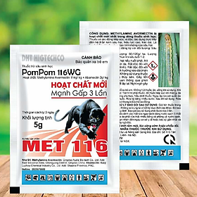 Mua Combo 5 gói Thuốc trừ sâu sinh học PomPom 11.6WG Met 116-Diệt sâu rầy  nhện hiệu quả  không bị kháng