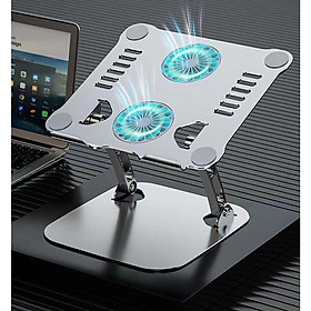 Mua Giá Đỡ Laptop Nhôm Cao Cấp T619G Chân Đế Xoay Tròn 360 Độ  2 Fan Tản Nhiệt Tốc Độ Cao