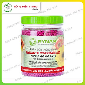 Phân Bón Thông Minh Tan Chậm RYNAN 240 (NPK 14-14-14+TE) - Hộp 150g - Chuyên dùng cho hoa kiểng - Kích sinh trưởng, ra lá, hoa nhiều VTNN Nông Điền Trang