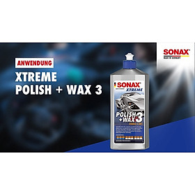 Dung dịch đánh bóng sơn xe Sonax Xtreme Polish Wax 3 250ml 202100