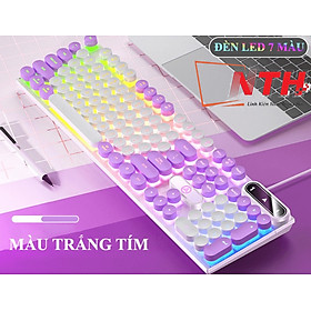 Bàn Phím YINDIAO K600 Giả Cơ Nút Tròn Nhiều Màu Sắc Và Có Đèn Led Xuyên Phím Chuyên Game