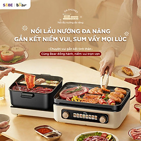 Nồi lẩu nướng đa năng Bear GR-5H22R83 - Hàng Chính Hãng