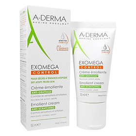 Kem Làm Mềm Da, Dịu Kích Ứng A-Derma Cho Da Khô Đến Rất Khô Exomega Control Emollient Cream (50ml)