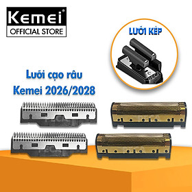 Bộ lưỡi máy cạo râu thay thế cho dòng máy cạo râu Kemei KM-1112 và KM-2028 dễ tháo lắp sử dụng