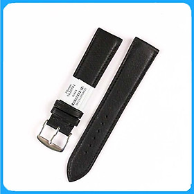 Dây Da Đồng Hồ ZRC Pháp Dòng MIURA Da Bò Không Vân Đen Cỡ 20mm