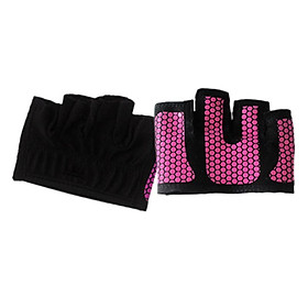 2x Half Finger Workout Gloves Four Finger Gloves for Exercise Bodybuilding Men Women