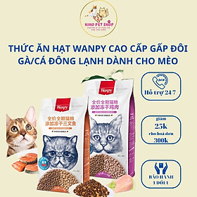 THỨC ĂN HẠT WANPY CAO CẤP GẤP ĐÔI CÁ GÀ ĐÔNG LẠNH DÀNH CHO MÈO - Gói 1,5kg