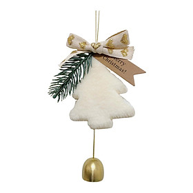 Christmas Tree Pendant Ornament with Bowknot and Bell Novel Multifunctional Xmas Tree Decoration for Home Wedding Celebration