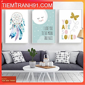 Tranh treo tường - Bộ 3 bức canvas tổng hợp 64 , tranh canvas giá rẻ