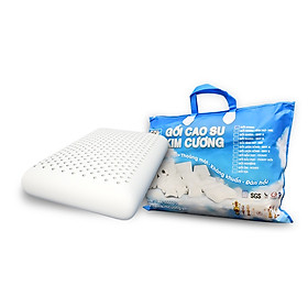Mua GỐI CAO SU THIÊN NHIÊN KIM CƯƠNG CAO CẤP CAM KẾT CHÍNH HÃNG 100%  RUỘT GỐI NẰM 40x60cm CHO NGƯỜI LỚN