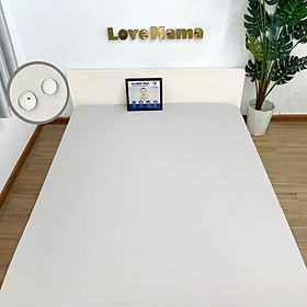 Ga chống thấm màu xám nhạt 1 màu LoveMama vải Cotton mềm mại không nóng
