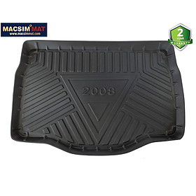 Thảm lót cốp xe ô tô Peugeot 2008/208 2014-nay nhãn hiệu Macsim chất liệu TPV cao cấp màu đen hàng loại 2