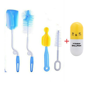 Mua Bộ Dụng Cụ Vệ Sinh Ly Bình Các Loại - tặng 1 bút bi hình viên thuốc (giao màu ngẫu nhiên)